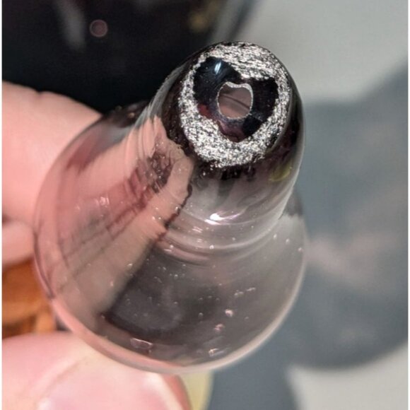 Vintage Amethyst Decanter Set 8 Hand-Painted Cups Gold Gilded Raised Floral Desi - Picture 5 of 16